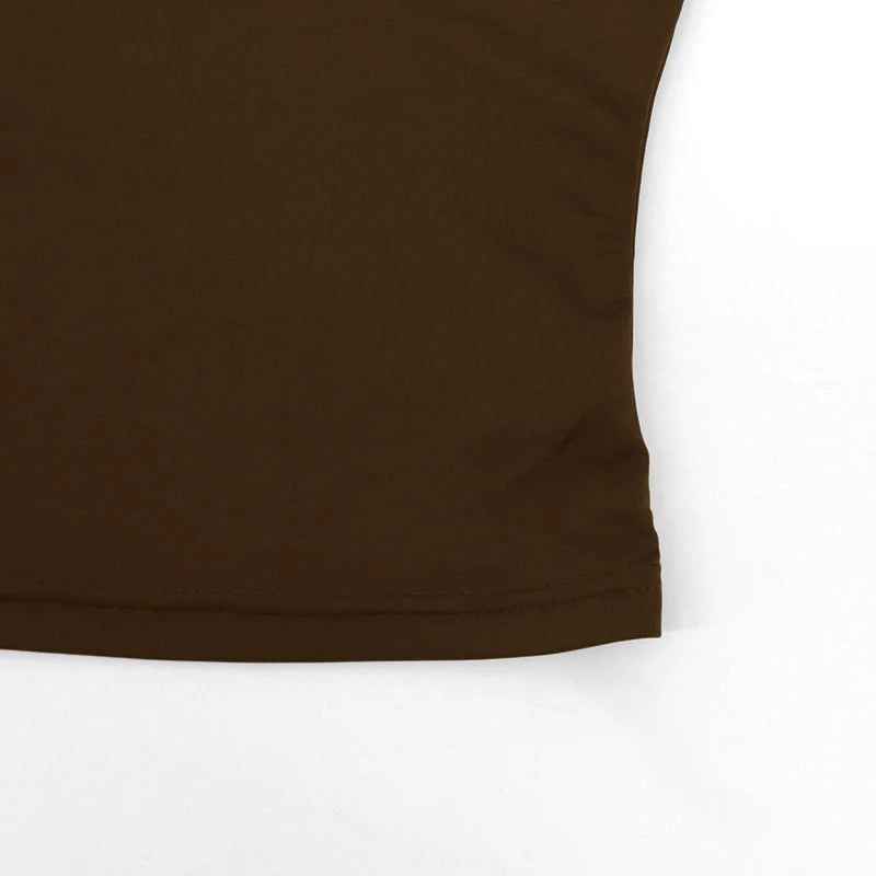 Whispers of Elegance – Solid V-Neck Knitted Bandage Tank Top