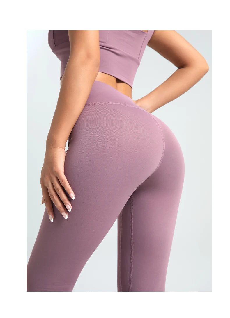 Women's Solid High Waist Sports Leggings – Breathable & Quick-Dry Yoga & Running Pants