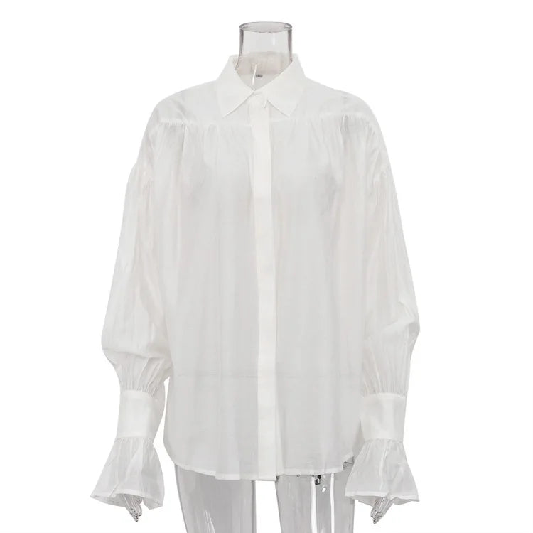 Smoke & Silence: The Sheer Drift Blouse