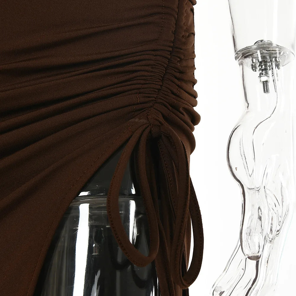 Elegant Backless Bodycon Midi Dress