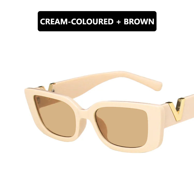Retro Rectangle Sunglasses for Women – Small Frame Designer Shades | Livia & Co
