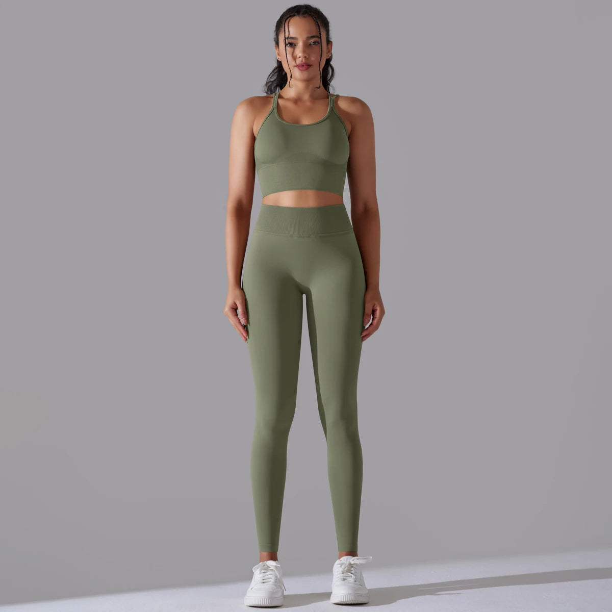 Brushed Yoga Set – A Symphony of Strength & Serenity