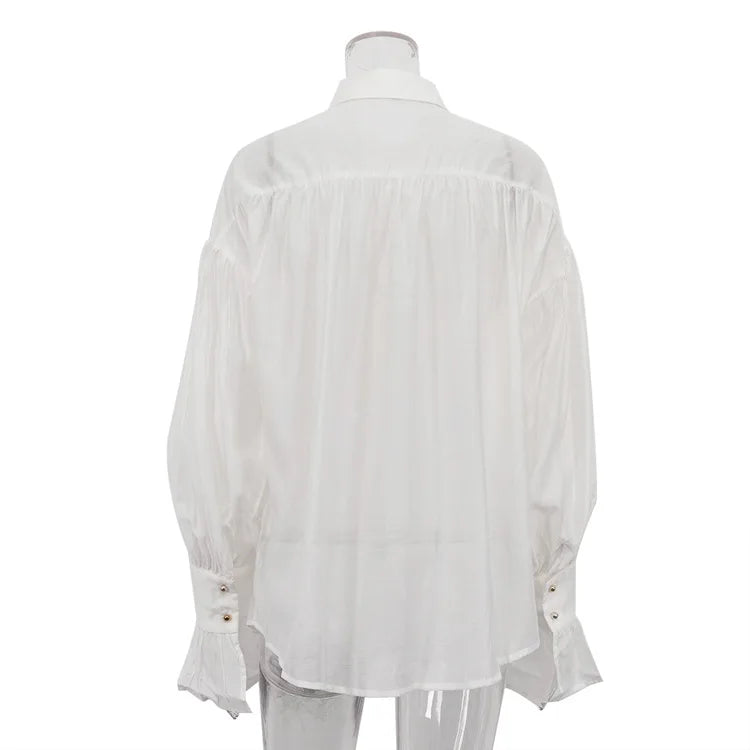 Smoke & Silence: The Sheer Drift Blouse