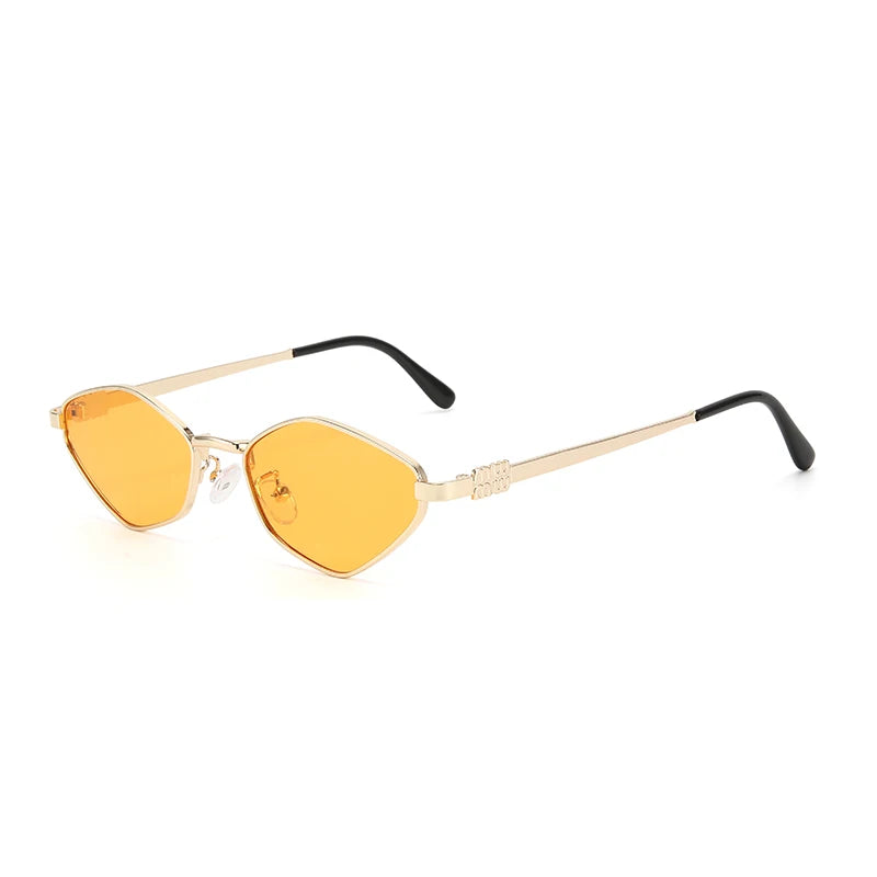 Vintage Hexagonal Metal Sunglasses – Unisex Punk Style Shades | Livia & Co