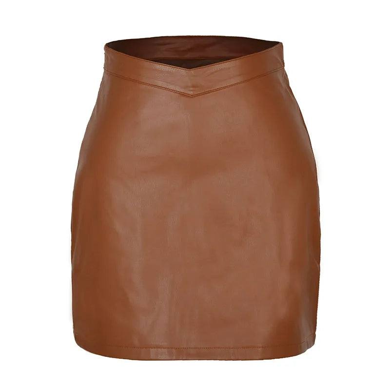 Noir Chic PU Leather Mini Skirt