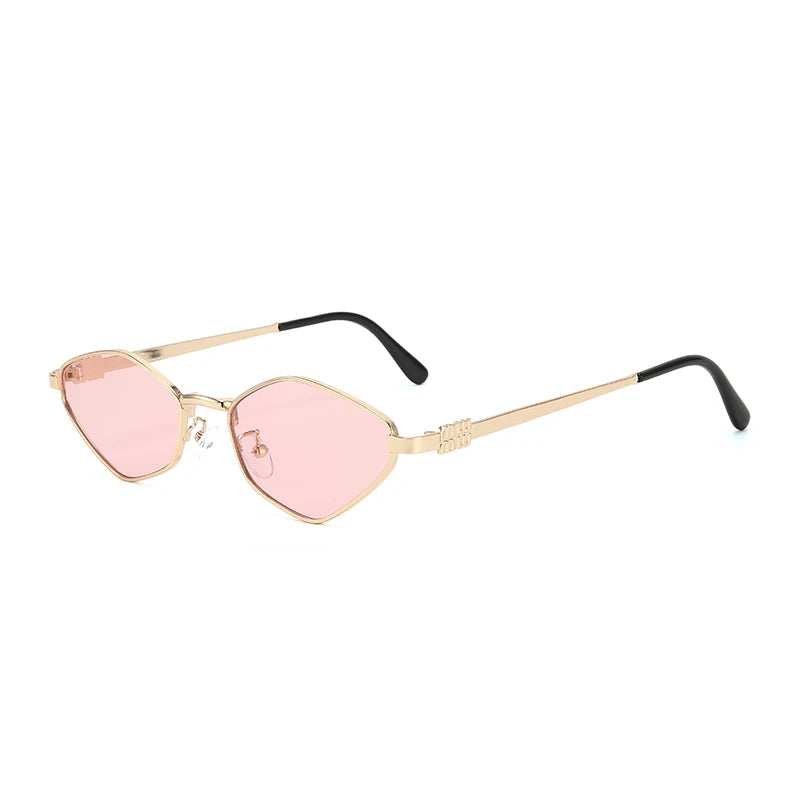 Vintage Hexagonal Metal Sunglasses – Unisex Punk Style Shades | Livia & Co