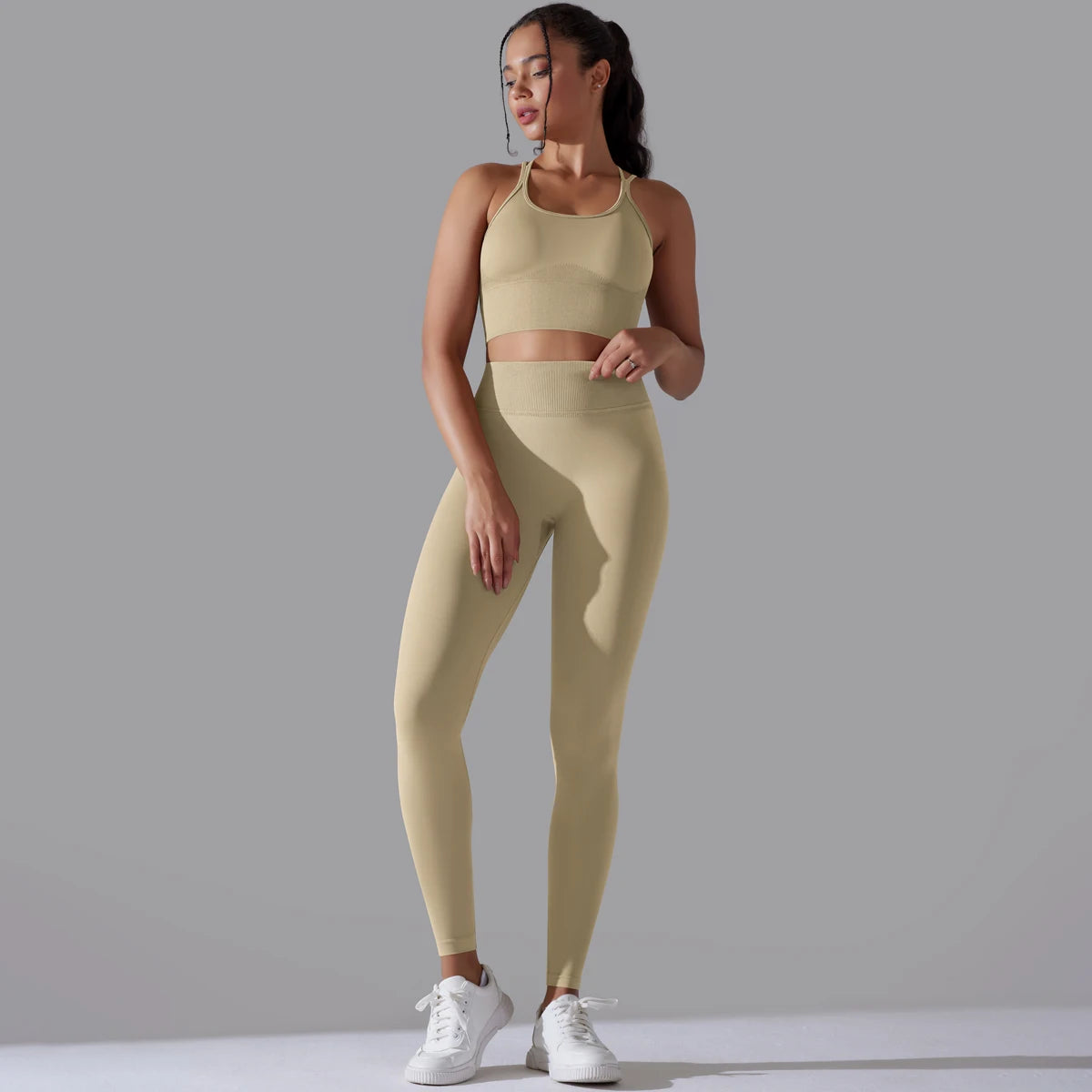 Brushed Yoga Set – A Symphony of Strength & Serenity
