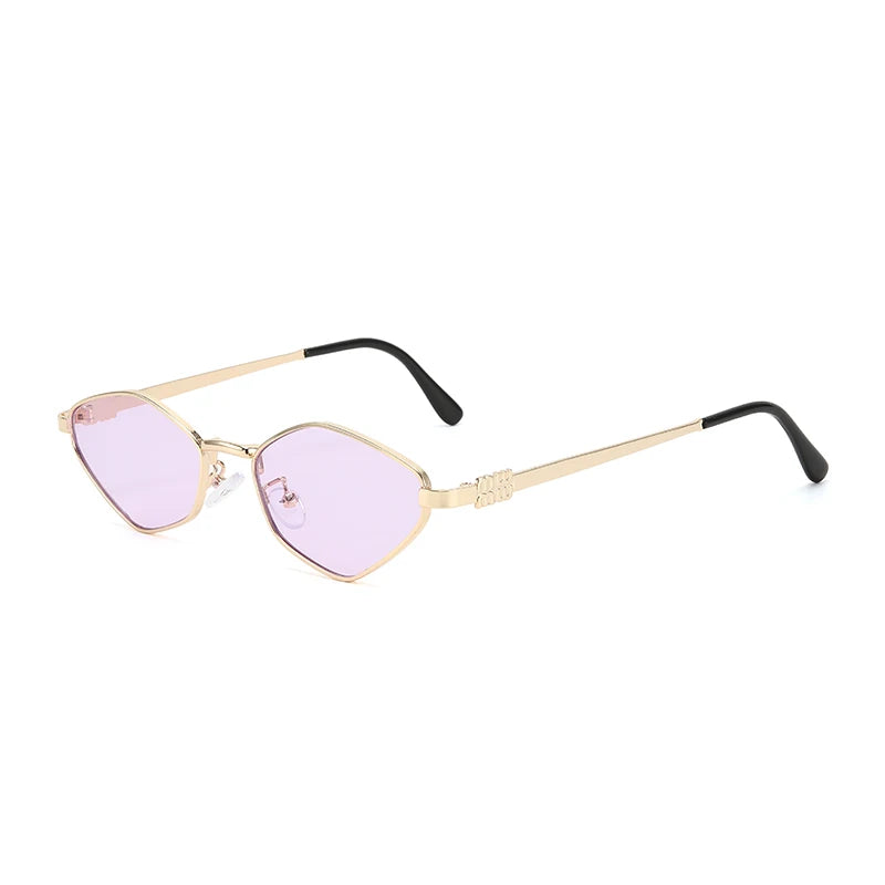 Vintage Hexagonal Metal Sunglasses – Unisex Punk Style Shades | Livia & Co