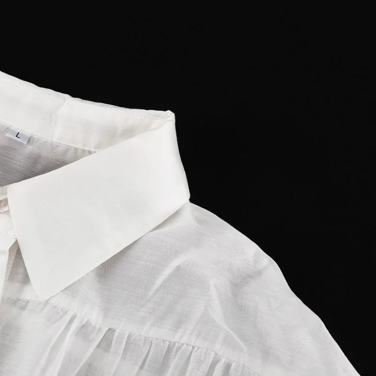 Smoke & Silence: The Sheer Drift Blouse