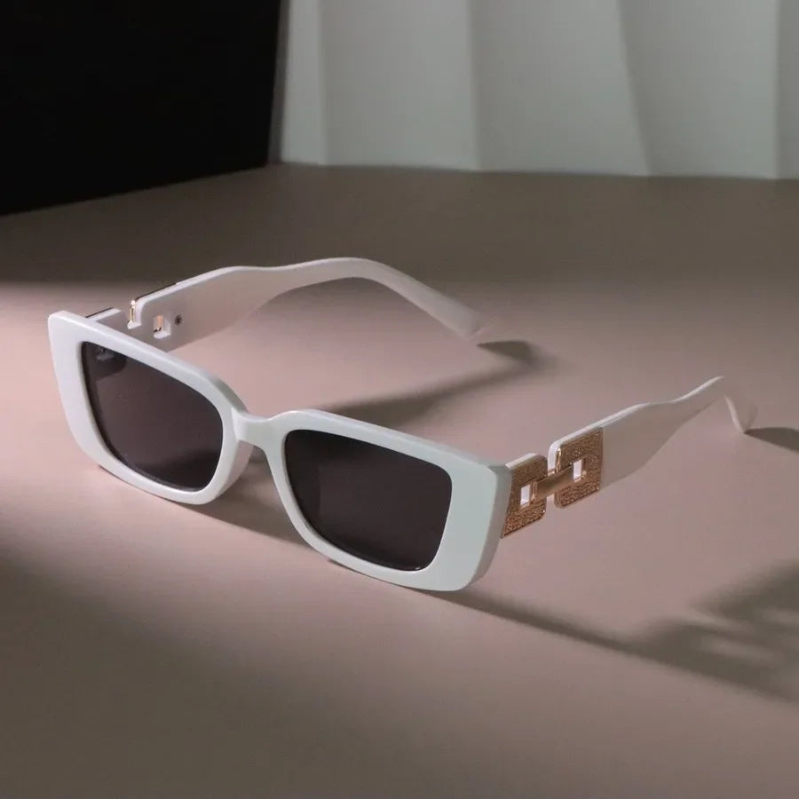 Classic Square Designer Sunglasses – Unisex Small Frame Mirror Shades | Livia & Co