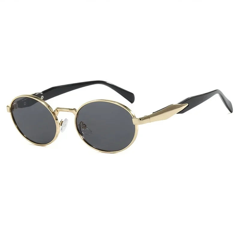Retro Round Metal Sunglasses – Unisex Leopard Print Designer Eyewear | Livia & Co