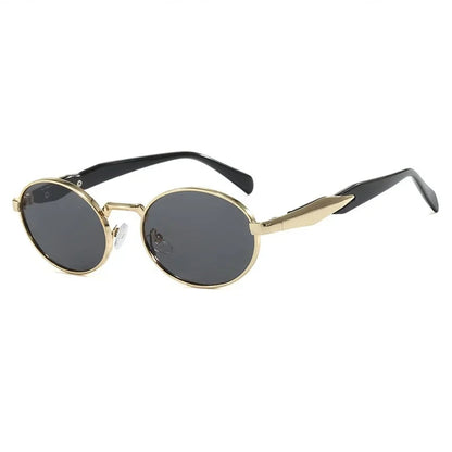 Retro Round Metal Sunglasses – Unisex Leopard Print Designer Eyewear | Livia & Co