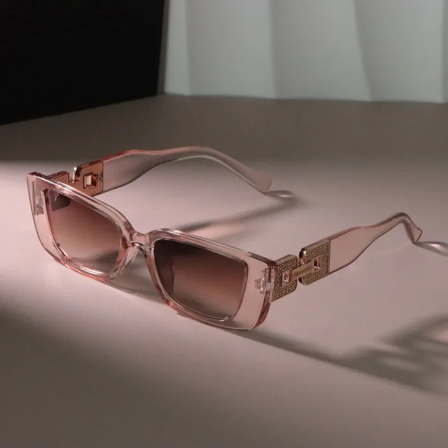 Classic Square Designer Sunglasses – Unisex Small Frame Mirror Shades | Livia & Co