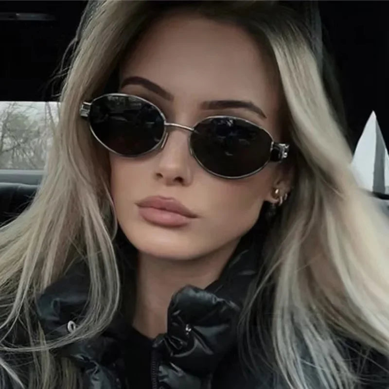 Advanced Metal Oval Sunglasses – Vintage Designer Shades 2024 | Livia & Co
