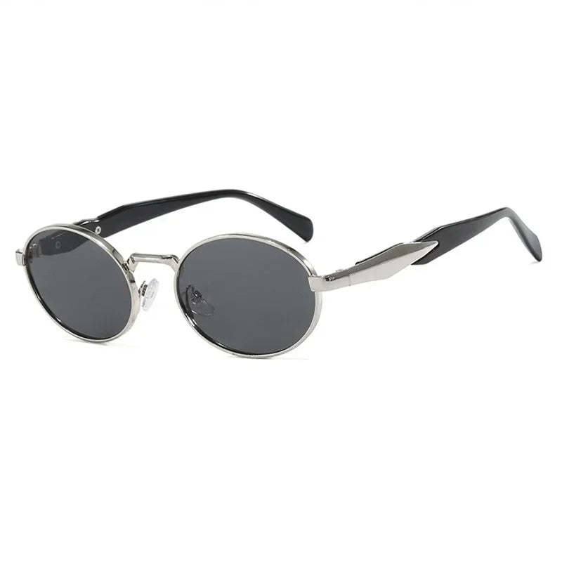 Retro Round Metal Sunglasses – Unisex Leopard Print Designer Eyewear | Livia & Co