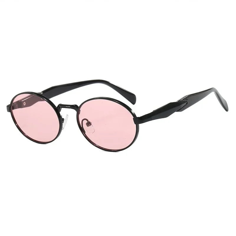 Retro Round Metal Sunglasses – Unisex Leopard Print Designer Eyewear | Livia & Co