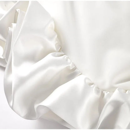 Moonlight Whispers" Y2K Backless Ruffled Mini Dress