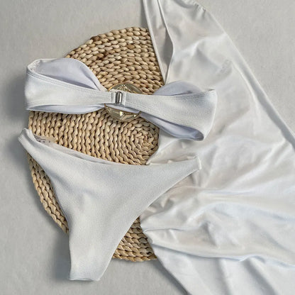 Moonwater Muse – Strapless Bikini & Skirt Cover-Up Set