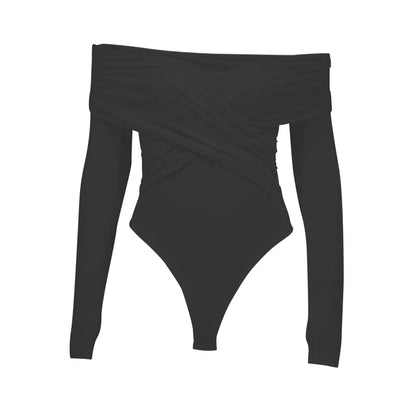 Scarlet Whispers: The Backless Symphony Bodysuit