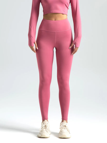 Women's Solid High Waist Sports Leggings – Breathable & Quick-Dry Yoga & Running Pants