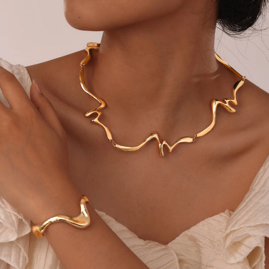 Rebel Waves – Punk Wave Open Cuff Bangles