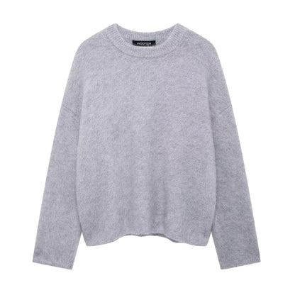 Autumn Elegance O-Neck Sweater