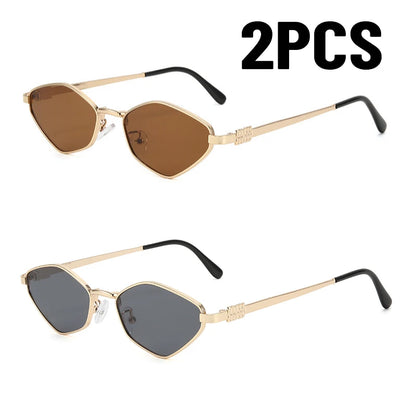 Vintage Hexagonal Metal Sunglasses – Unisex Punk Style Shades | Livia & Co