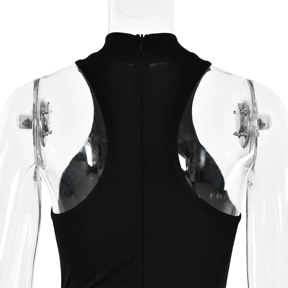 Satin Hollow Out Maxi Dress: A Symphony of Elegance and Desire