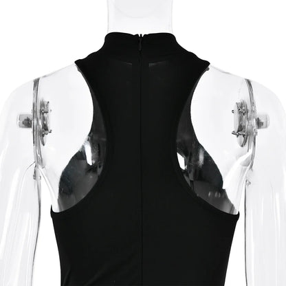 Satin Hollow Out Maxi Dress: A Symphony of Elegance and Desire