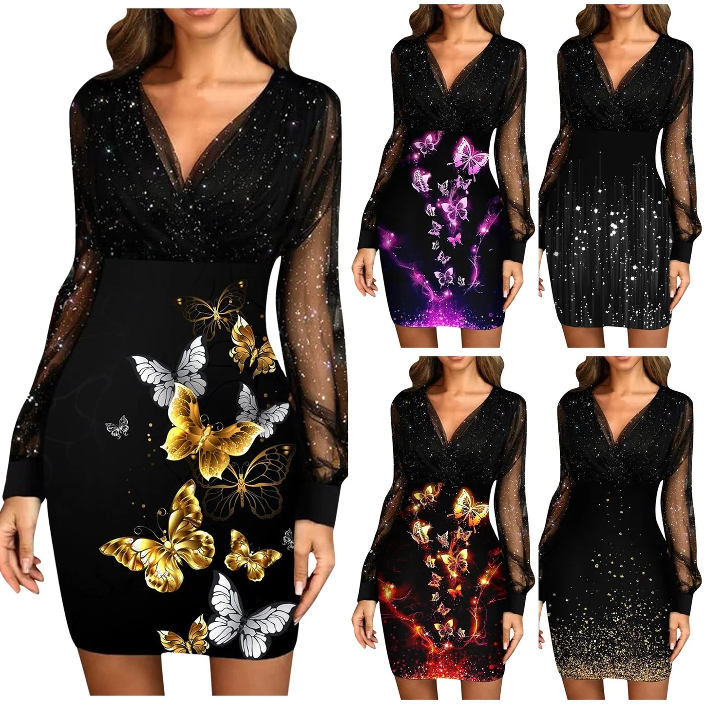 Sexy Rhinestone Long Evening Dress – Formal Gown for Women, Party, Prom & Club Wear