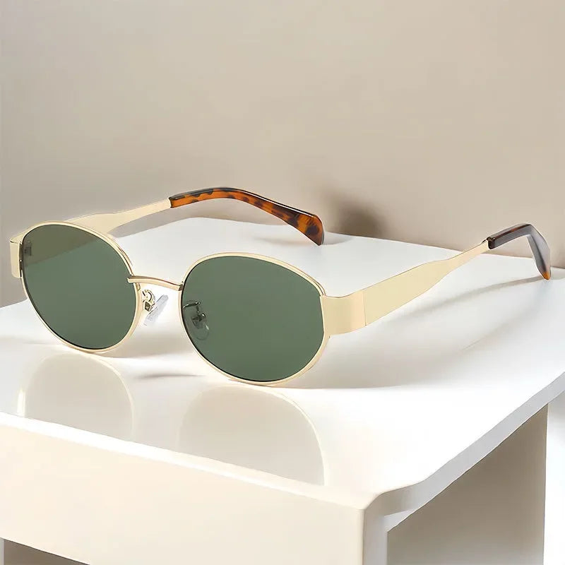 Advanced Metal Oval Sunglasses – Vintage Designer Shades 2024 | Livia & Co