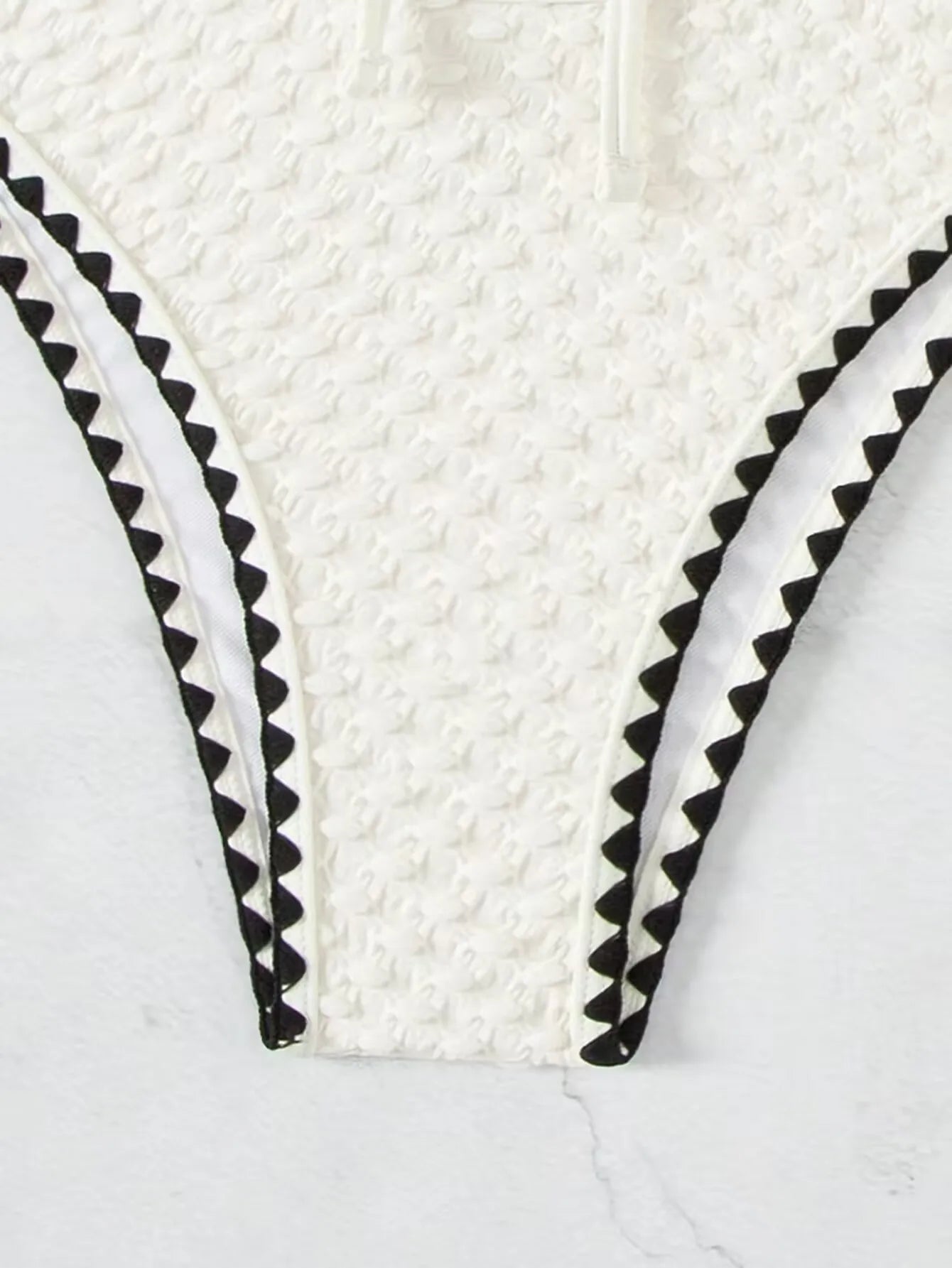 Sunkissed Mirage – White Strapless Lace-Up Bikini Set