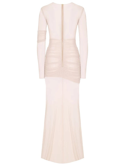 "Twilight Allure" Mesh Patchwork Bodycon Dress