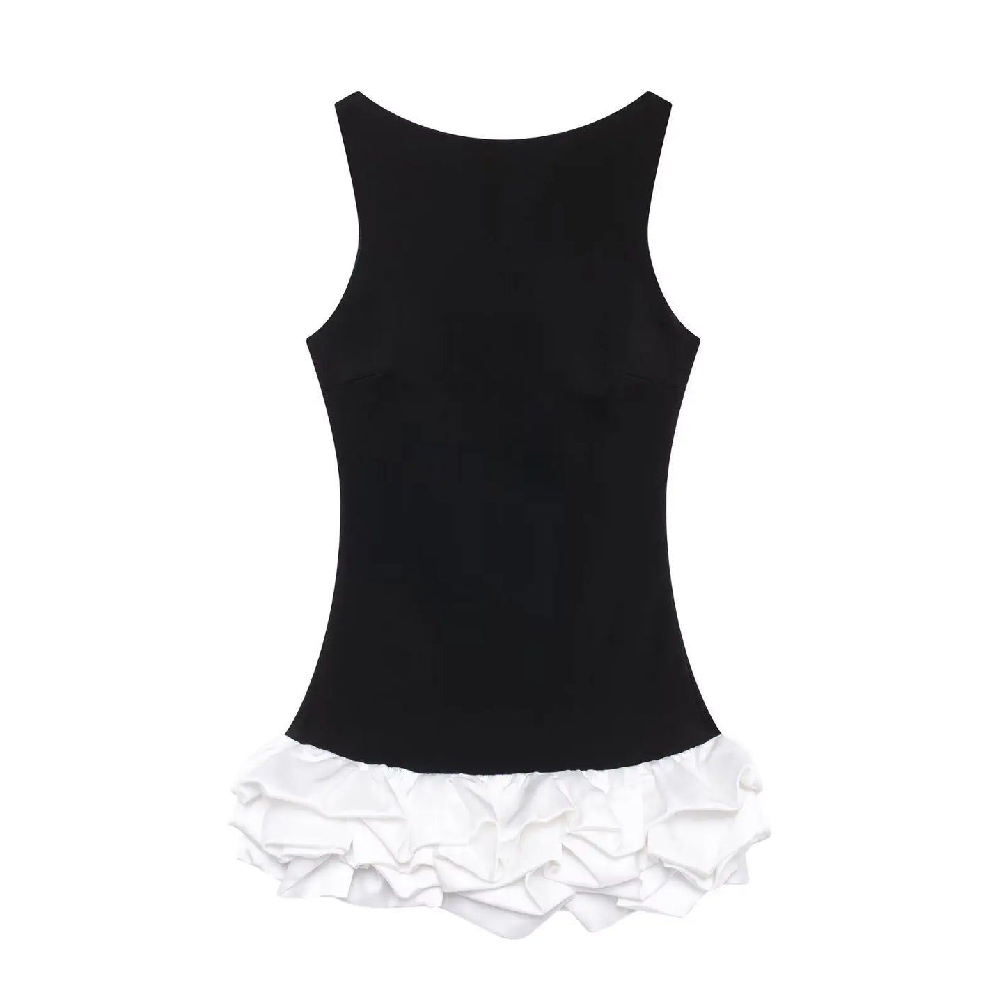 Moonlight Whispers" Y2K Backless Ruffled Mini Dress