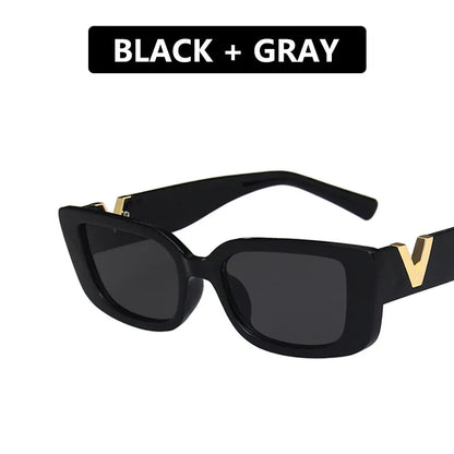 Retro Rectangle Sunglasses for Women – Small Frame Designer Shades | Livia & Co