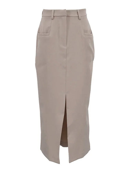 Spring Elegant High Waist Maxi Skirt