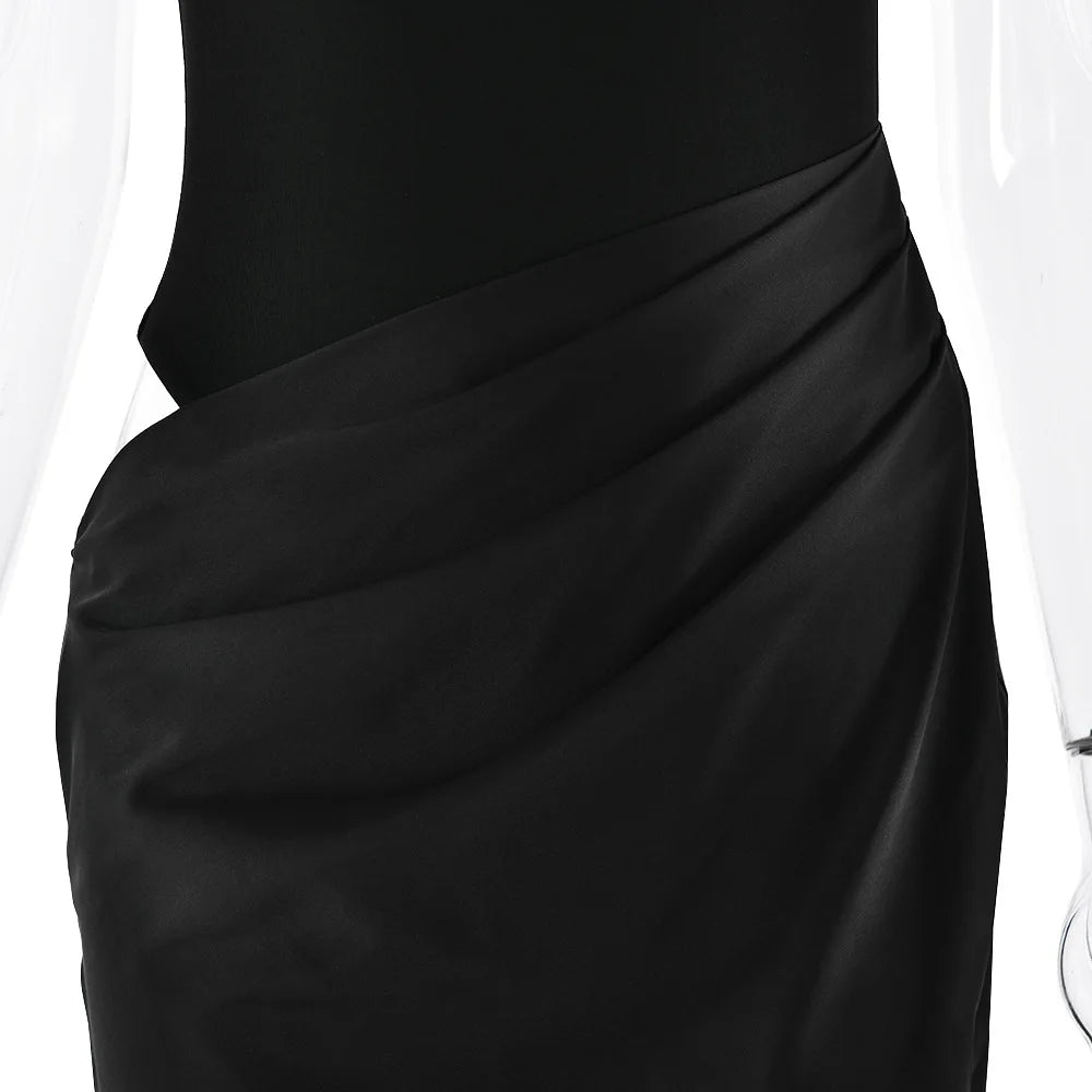 Satin Hollow Out Maxi Dress: A Symphony of Elegance and Desire