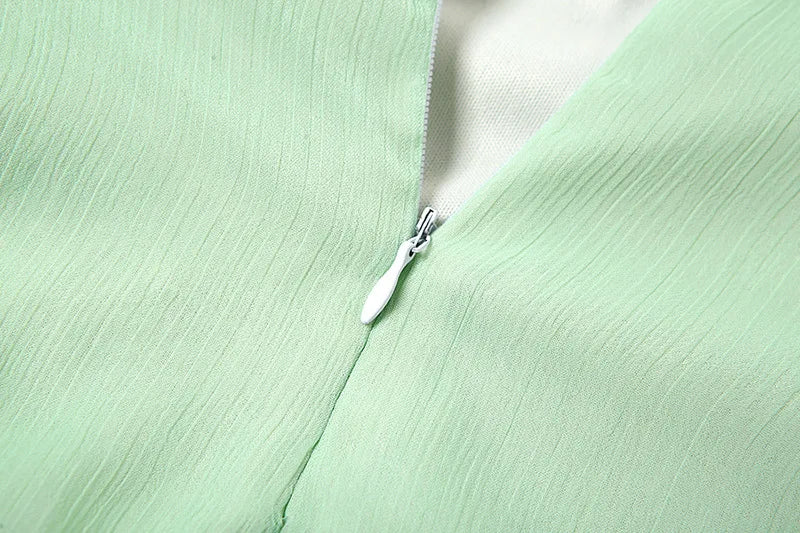 Whispers of Grace – Elegant Solid Color Cutout Ruffle Dress, Sexy Backless Slim Sling Dress