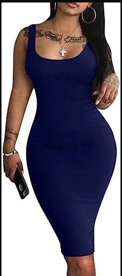 "Sunset Glow" Sleeveless Midi Dress