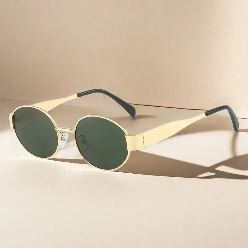 Advanced Metal Oval Sunglasses – Vintage Designer Shades 2024 | Livia & Co
