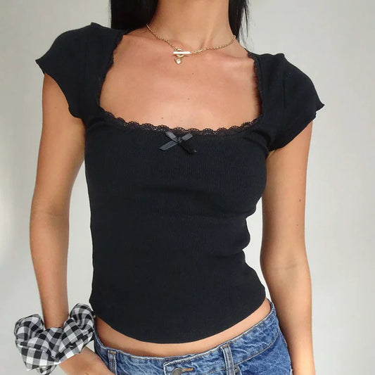 "Summer Blossom" Y2K Vintage Baby Tee