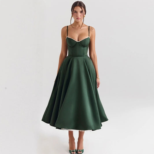 Green Floral Print Bodycon Dress