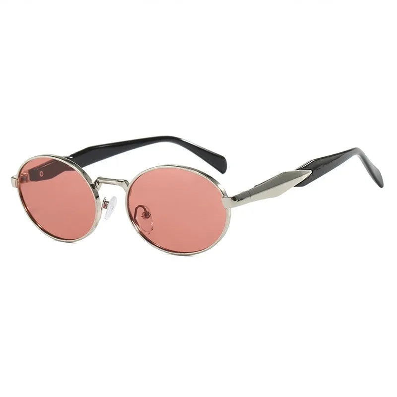 Retro Round Metal Sunglasses – Unisex Leopard Print Designer Eyewear | Livia & Co