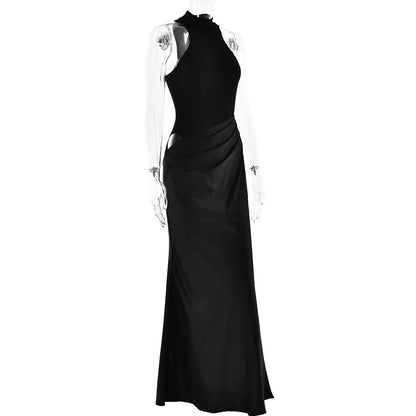 Satin Hollow Out Maxi Dress: A Symphony of Elegance and Desire