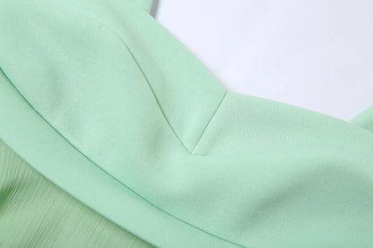 Whispers of Grace – Elegant Solid Color Cutout Ruffle Dress, Sexy Backless Slim Sling Dress