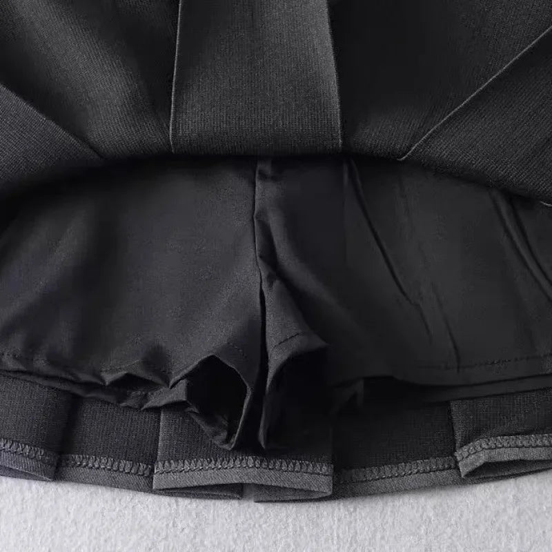 Grey A-Line Mini Skirt