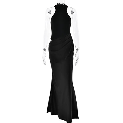 Satin Hollow Out Maxi Dress: A Symphony of Elegance and Desire