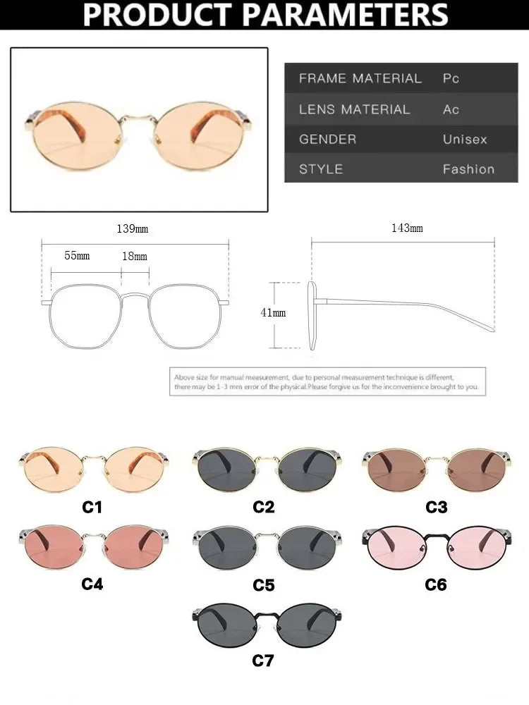 Retro Round Metal Sunglasses – Unisex Leopard Print Designer Eyewear | Livia & Co