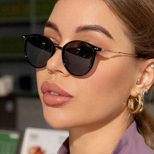 Retro Round Vintage Sunglasses for Women – UV400 Luxury Designer Shades | Livia & Co