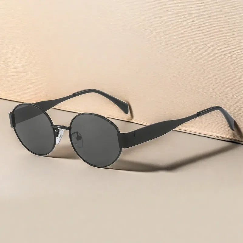 Advanced Metal Oval Sunglasses – Vintage Designer Shades 2024 | Livia & Co